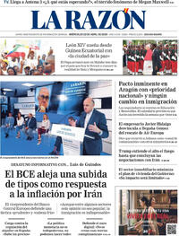 Portada La Razón 2026-04-22