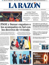 Portada La Razón 2026-09-30