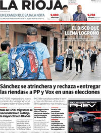 Portada periódico La Rioja 
