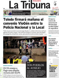 Portada periódico La Tribuna de Toledo