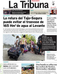 Portada La Tribuna de Toledo 2025-09-09