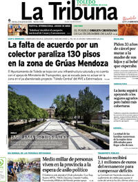 Portada periódico La Tribuna de Toledo