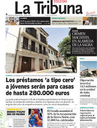 Portada periódico La Tribuna de Toledo