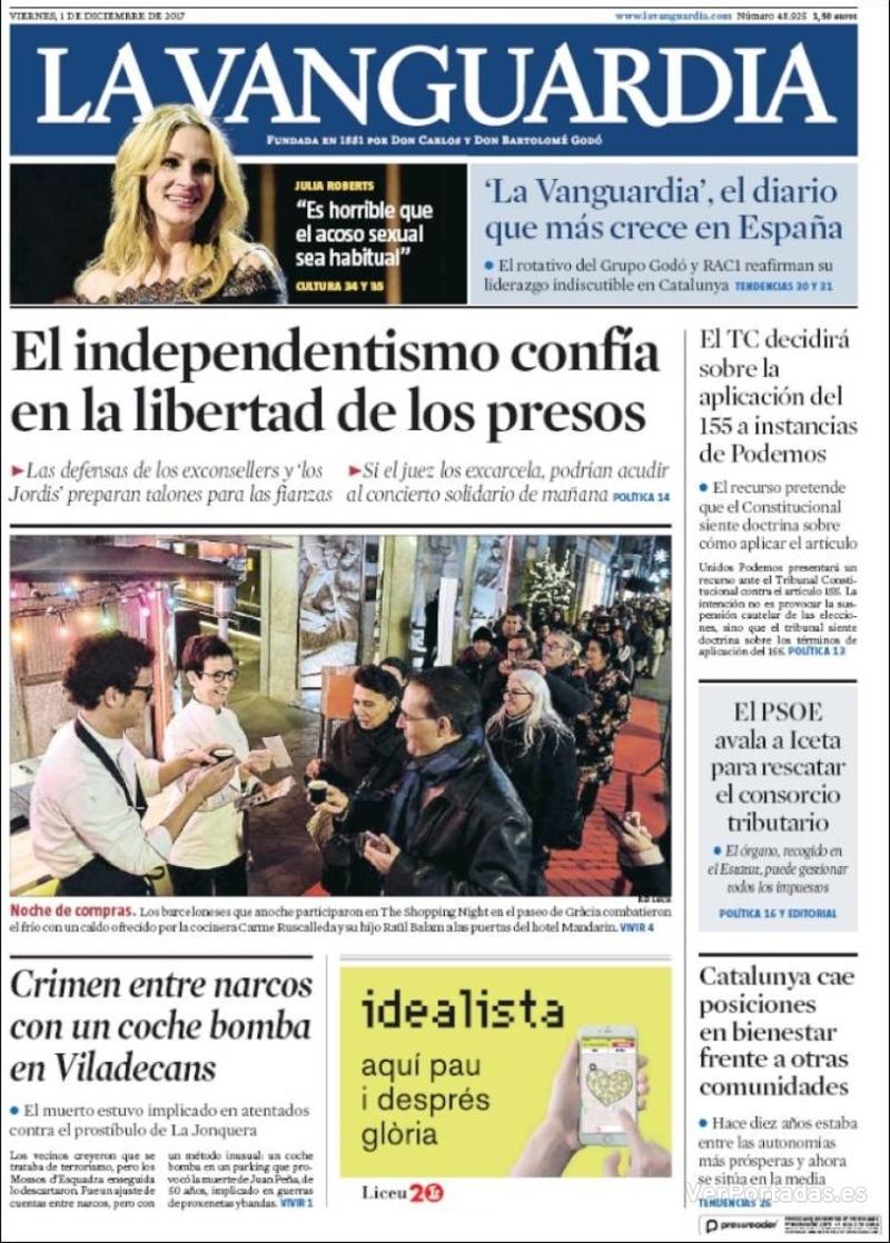 Portada El Correo 2017-12-01