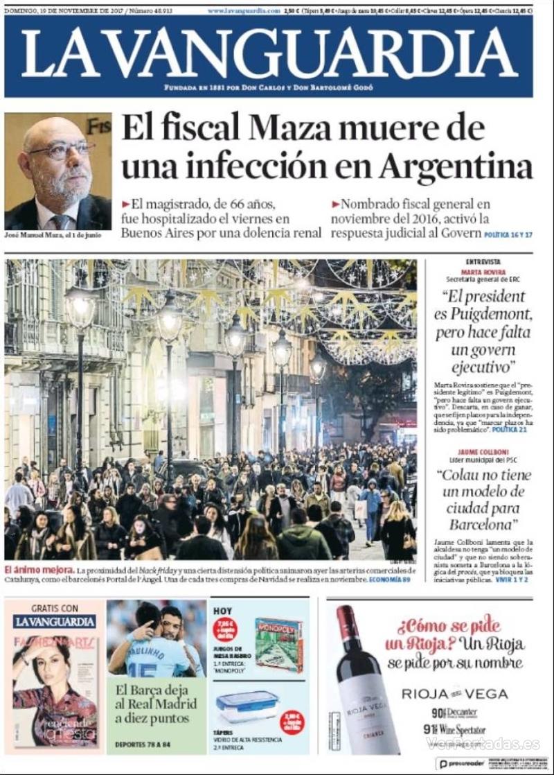 Portada El Correo 2017-11-19