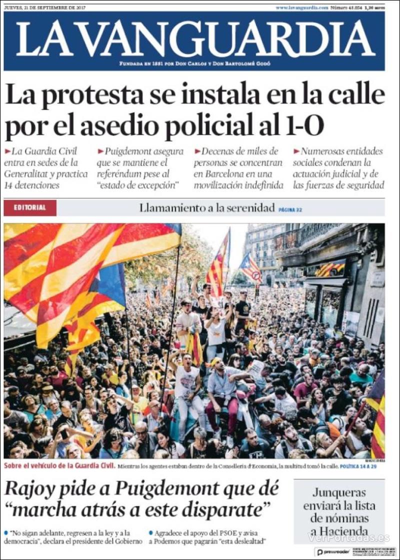 Portada El Correo 2017-09-21