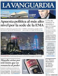 Portada La Vanguardia 2017-11-20
