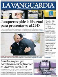 Portada La Vanguardia 2017-11-22