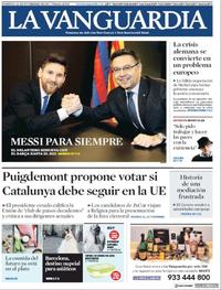 Portada La Vanguardia 2017-11-26