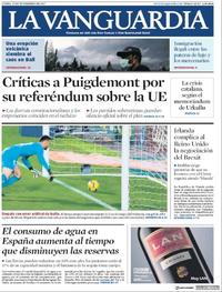 Portada La Vanguardia 2017-11-27