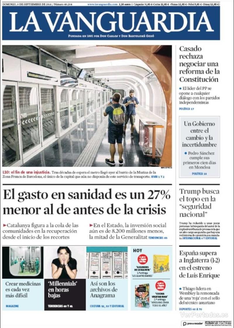Portada El Correo 2018-09-09