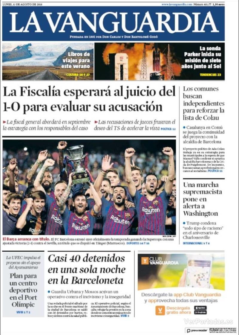 Portada El Correo 2018-08-13
