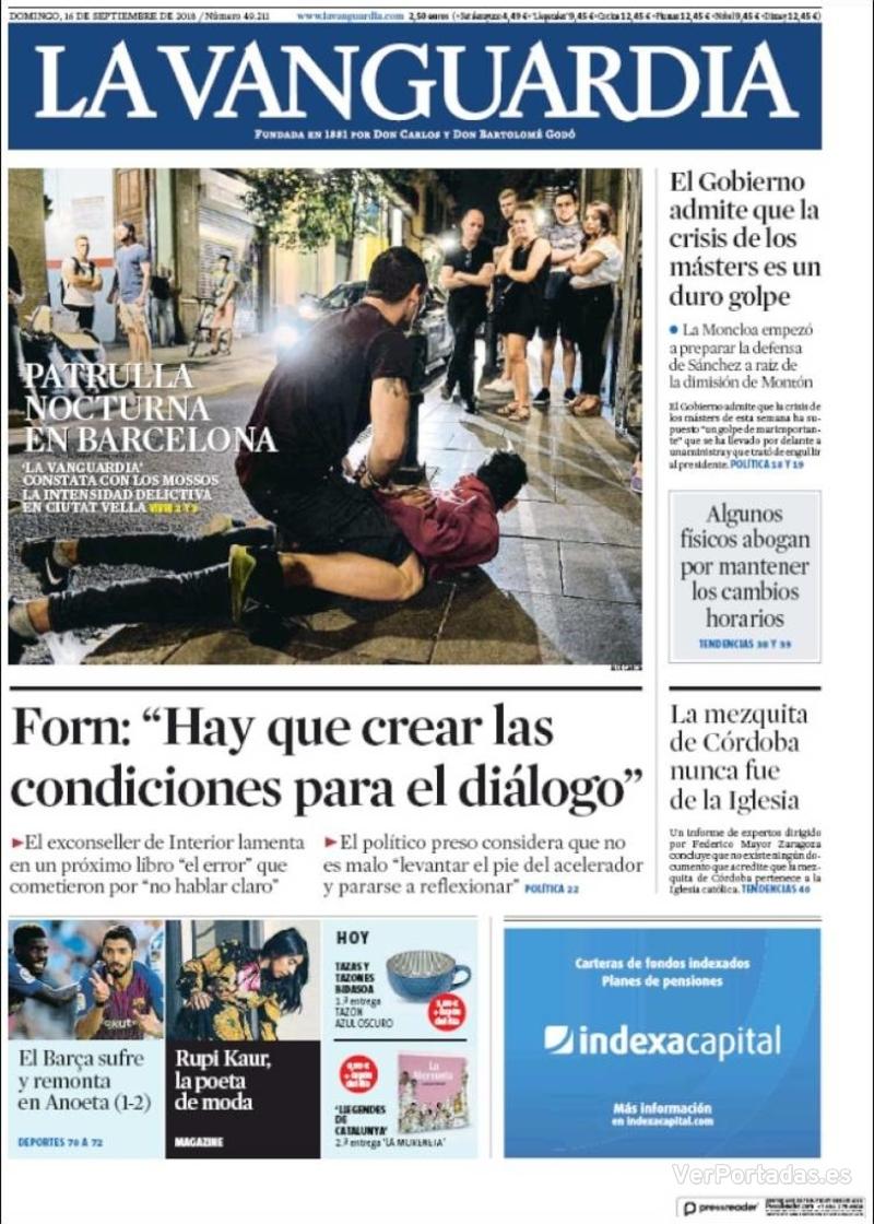 Portada El Correo 2018-09-16