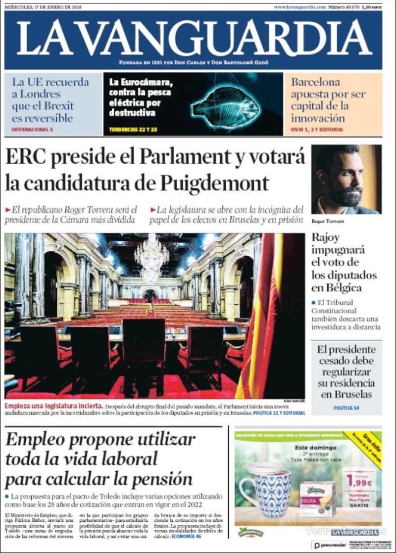 Portada El Correo 2018-01-17