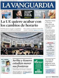 Portada La Vanguardia 2018-09-01