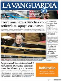 Portada La Vanguardia 2018-10-03