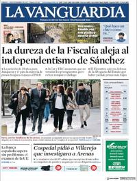 Portada La Vanguardia 2018-11-03