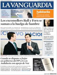 Portada La Vanguardia 2018-12-04