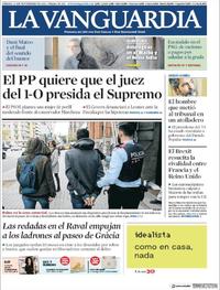 Portada La Vanguardia 2018-11-10