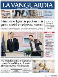 Portada La Vanguardia 2018-10-12