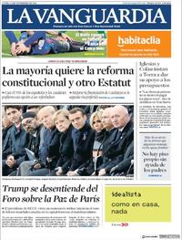 Portada La Vanguardia 2018-11-12