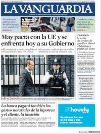 Portada La Vanguardia 2018-11-14