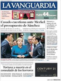 Portada La Vanguardia 2018-10-18