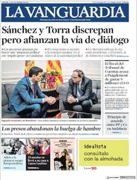 Portada La Vanguardia 2018-12-21