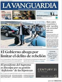 Portada La Vanguardia 2018-10-26