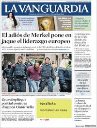Portada La Vanguardia 2018-10-30