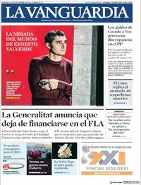 Portada La Vanguardia 2018-12-30