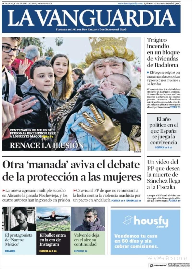 Portada La Vanguardia 2019-01-07