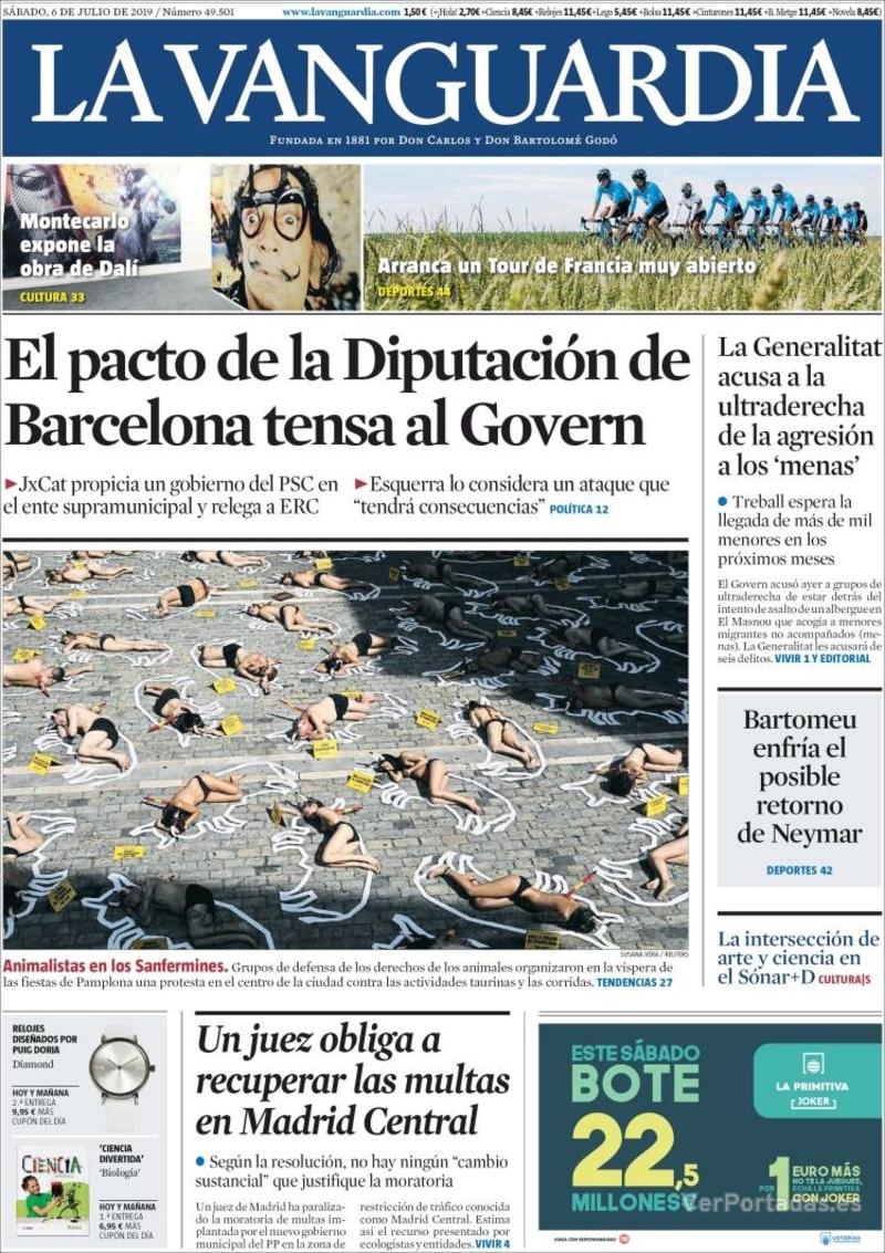 Portada La Vanguardia 2019-07-07