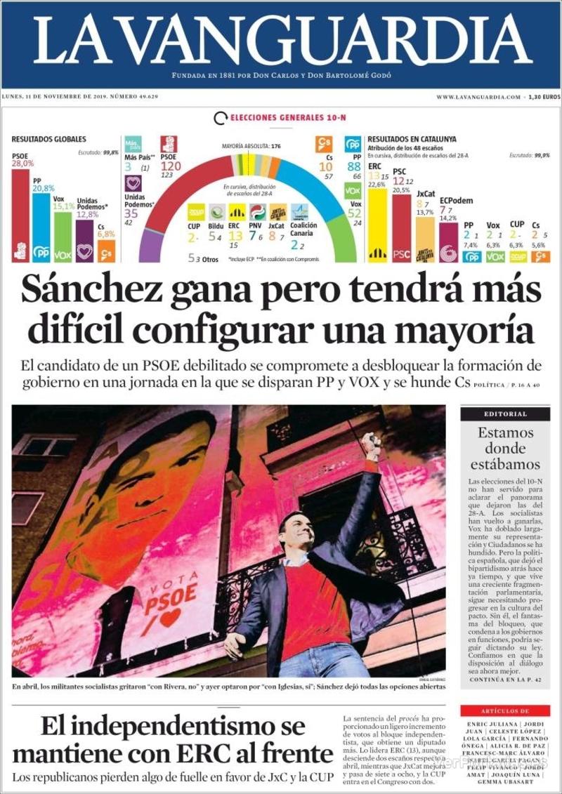 Portada El Correo 2019-11-11