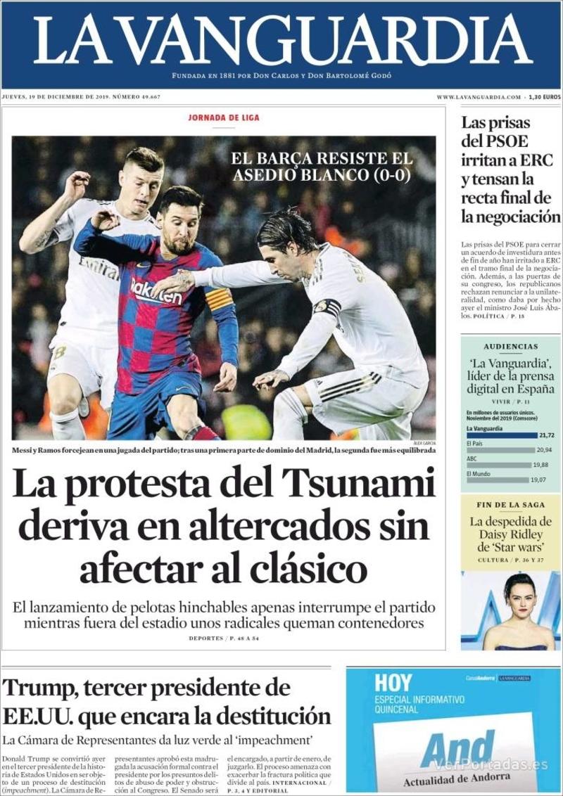 Portada El Correo 2019-12-19