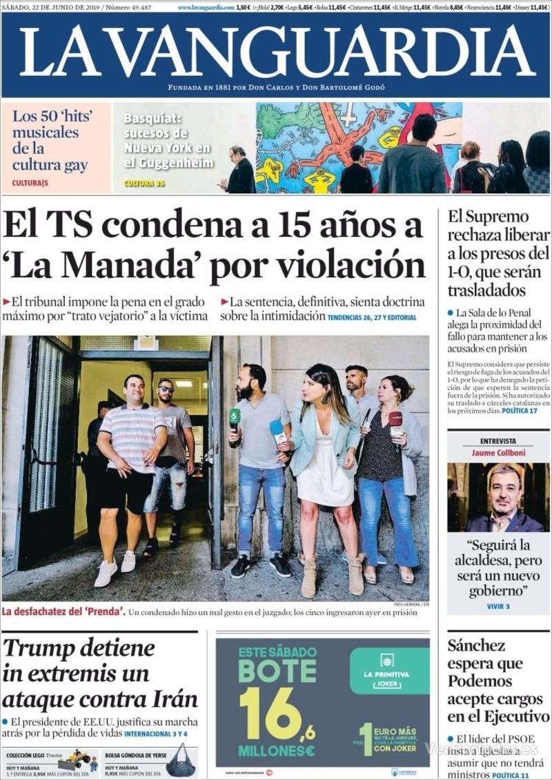 Portada La Vanguardia 2019-06-23