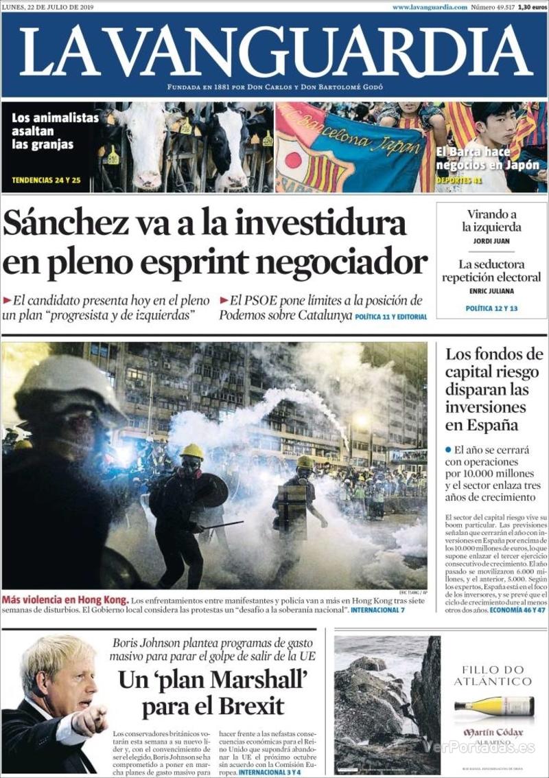 Portada La Vanguardia 2019-07-23