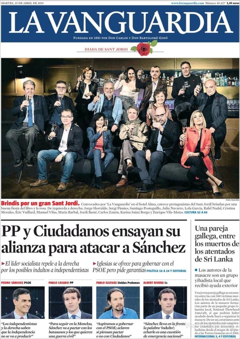 Portada La Vanguardia 2019-04-24