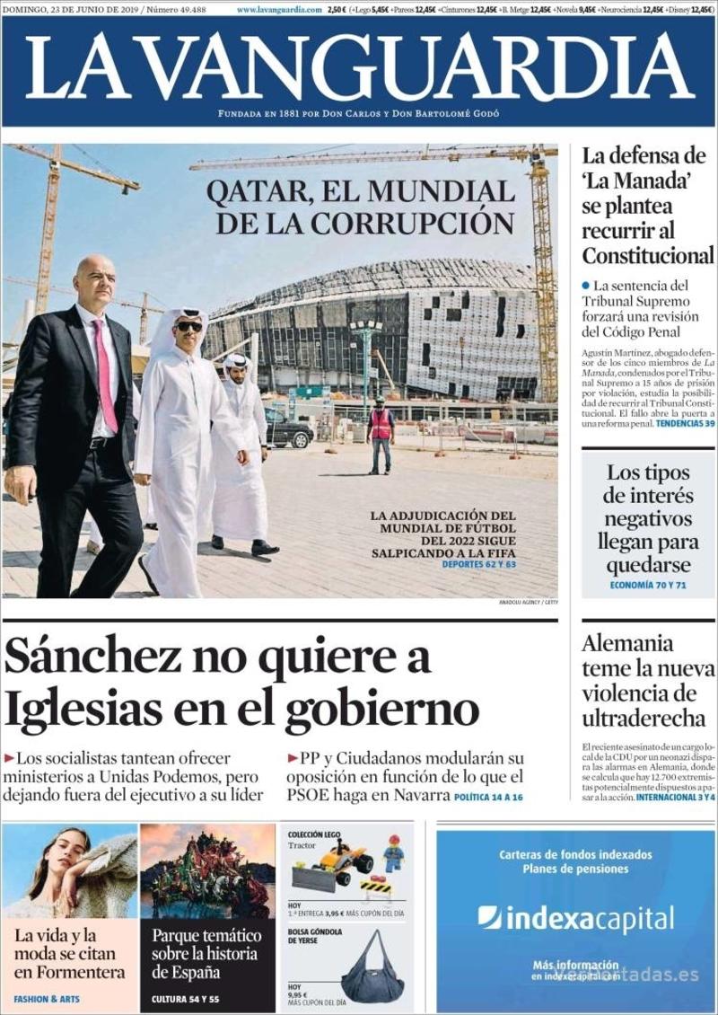 Portada La Vanguardia 2019-06-24