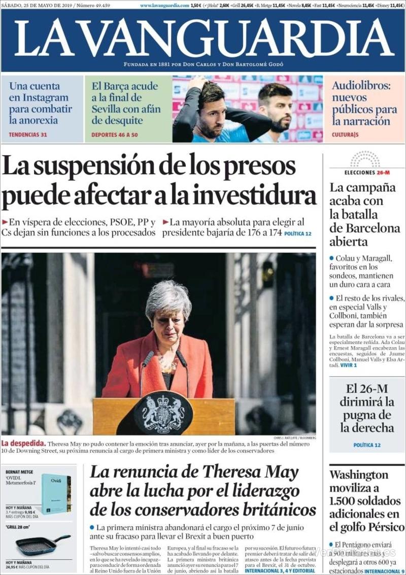 Portada La Vanguardia 2019-05-26
