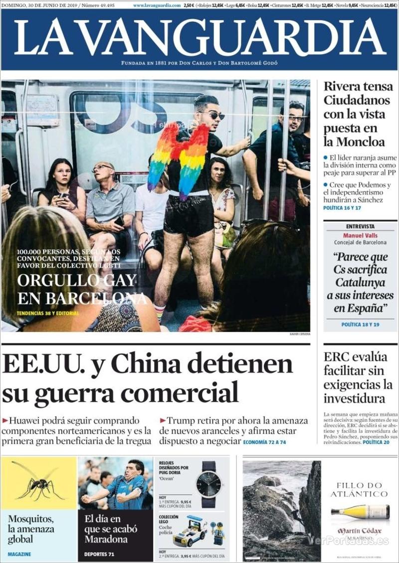 Portada La Vanguardia 2019-07-01