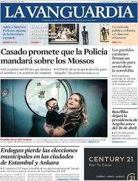 Portada La Vanguardia 2019-04-02