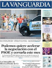 Portada La Vanguardia 2019-08-04