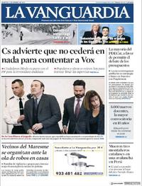 Portada La Vanguardia 2019-01-08