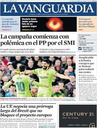 Portada La Vanguardia 2019-04-11