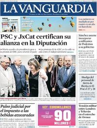 Portada La Vanguardia 2019-07-12