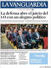 Portada La Vanguardia 2019-02-13