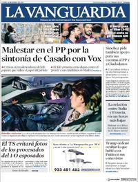 Portada La Vanguardia 2019-01-14