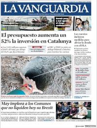 Portada La Vanguardia 2019-01-15
