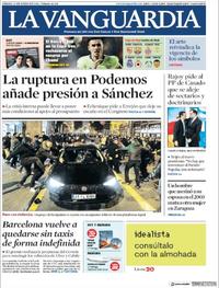 Portada La Vanguardia 2019-01-19